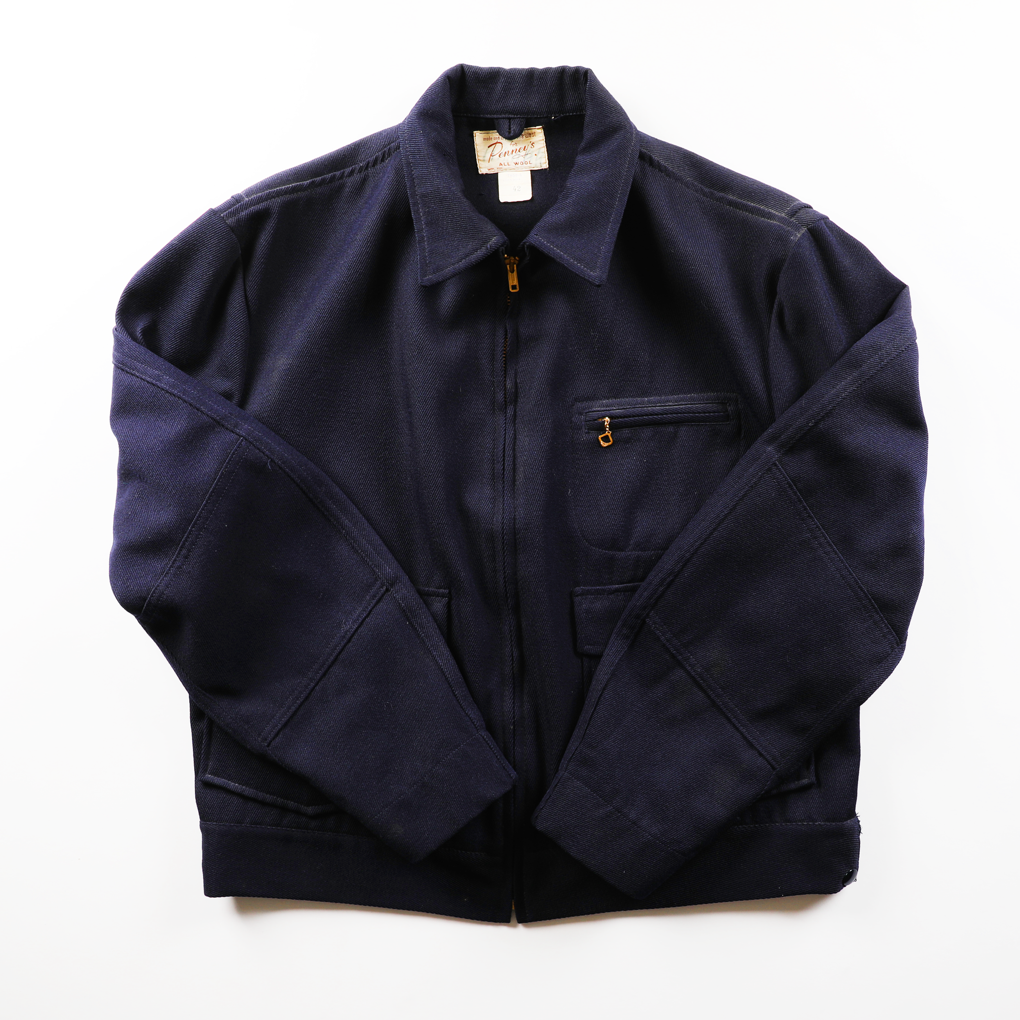 siq klein 1940s WOOL JACKET ヴィンテージ ジャケット Kids Retro Coat Sanyo Japan Brown Pink Swing 1940s 1960s
