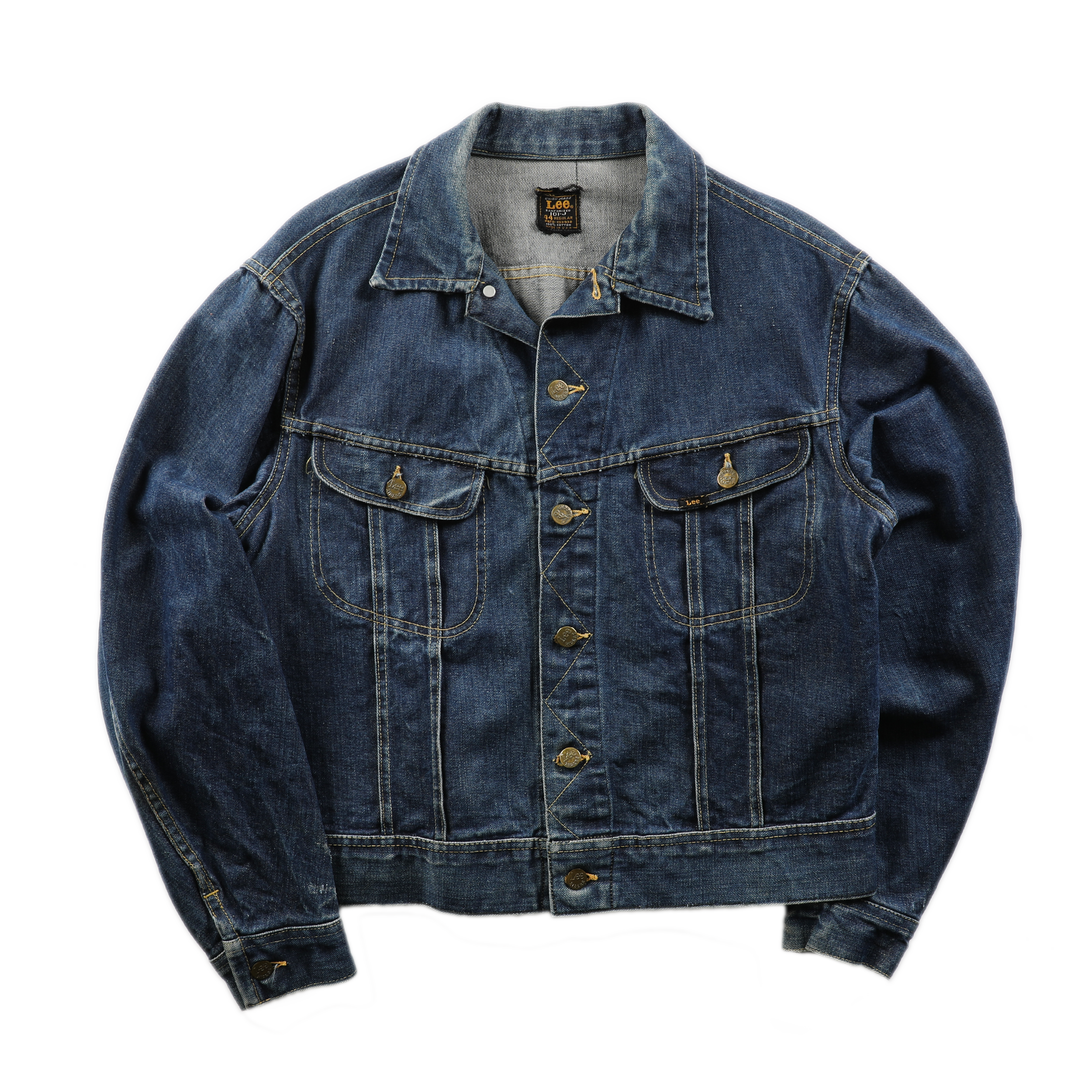 Vintage Lee Dark Indigo 101 J Denim Jacket M 44R