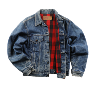 Open image in slideshow, Rare Vintage Levi&#39;s Plaid-Lined Denim Jacket - 38
