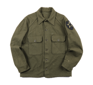 Vintage Korean War Wool Blend Shirt Jacket 2nd Infantry Division - Large