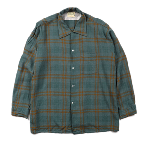 Vintage Arrow Chevella Shadow Plaid Rayon Shirt - Large