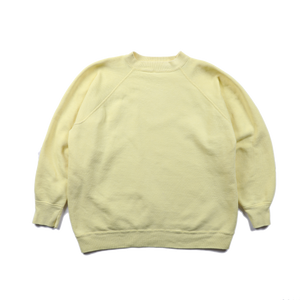 Vintage 60s Buttercream All-Cotton Sweatshirt - Small