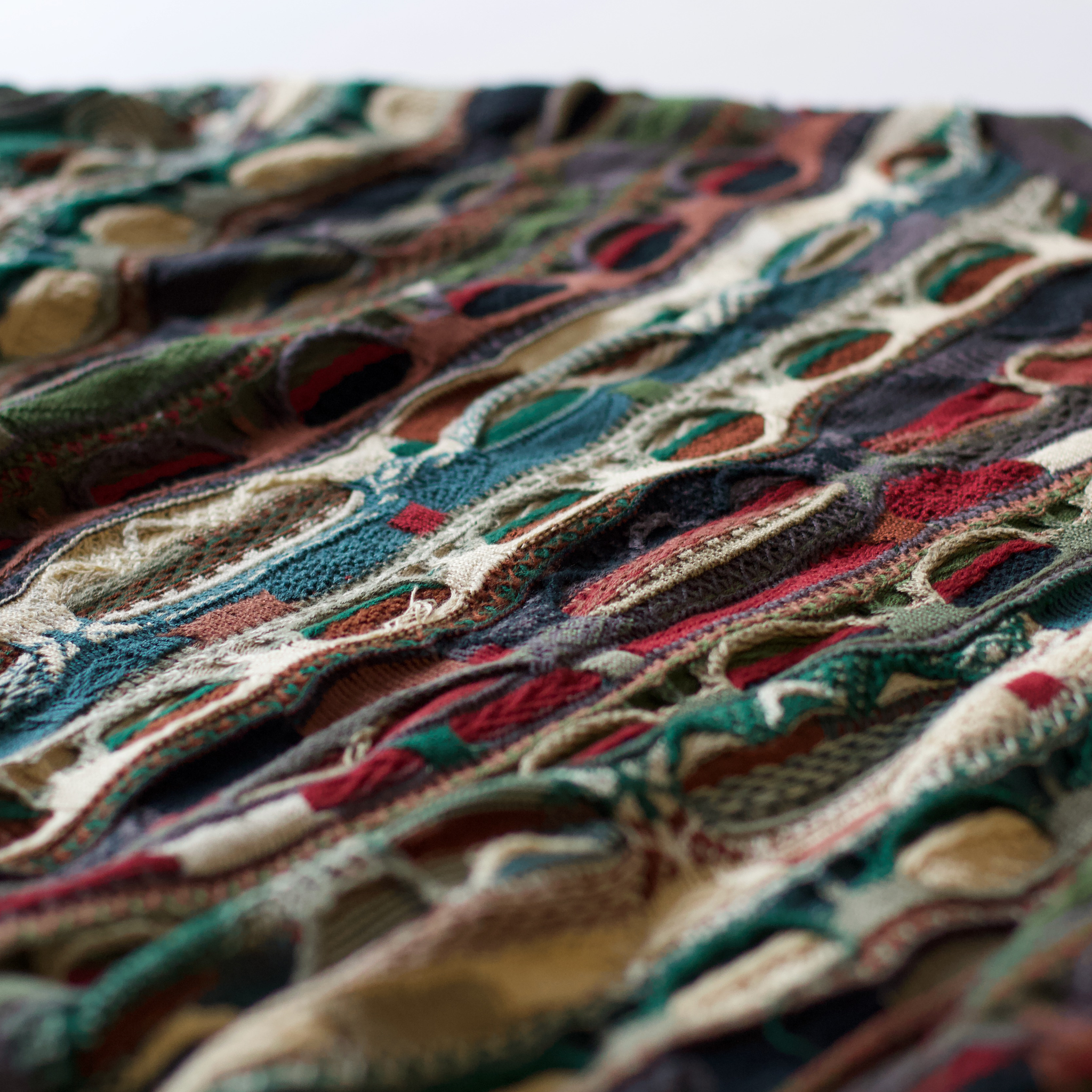 Vintage Coogi Mercerised Cotton Sweater Earth Tones - XL